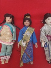 3 Ancienne Poupée Chinoise En Porcelaine