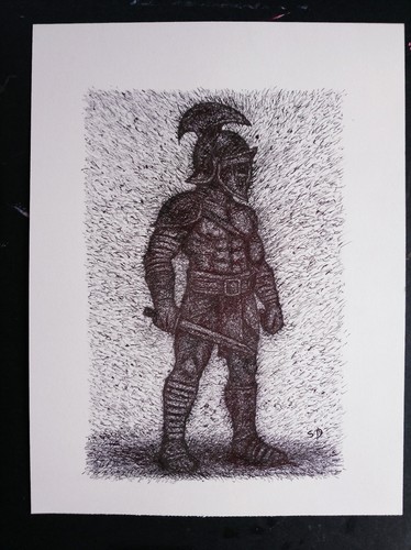 Dessin gladiateur spartiate - gladiateur,
