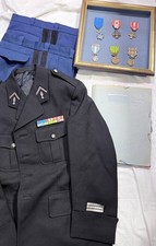 MILITARIA LOT MEDAILLES PAPIERS VETEMENTS ANCIEN GENDARME INDOCHINE ALGERIE