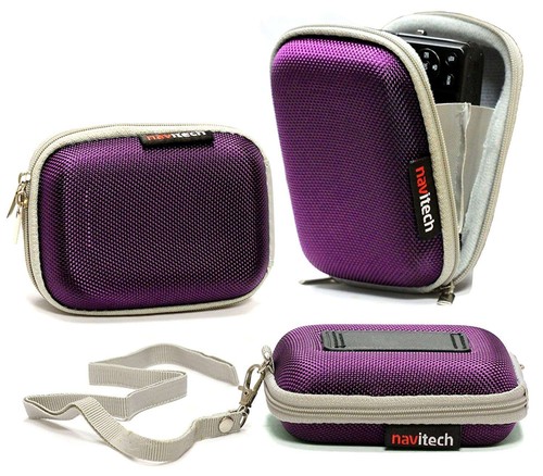Navitech purple camera case - purple,