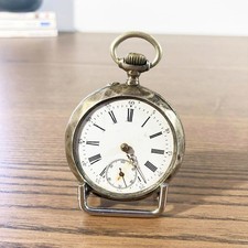 Montre de poche ancienne, en argent ? Circa 1900, cylindre 10 rubis à restaurer