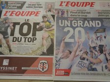 💥Journal l'équipe 2019 - Lot 2 N° Top 14 Rugby Finale Toulouse / Clermont