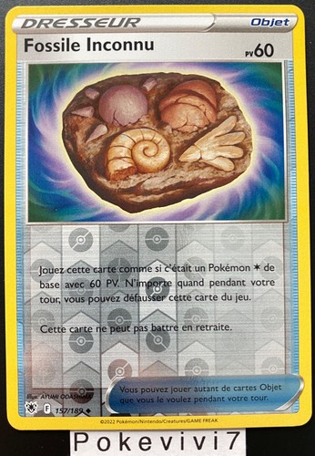 Carte pokemon fossile - fossile, inconnu