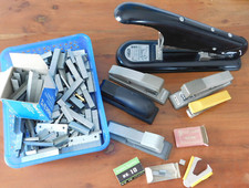 vintage LOT AGRAFEUSE AGRAFE rapid heavyduty 9 OFREX lion BOSTITCH staples