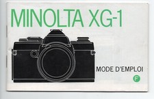 Minolta XG-1 mode d'emploi en