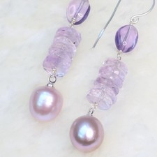 boucles d'oreilles améthyste
