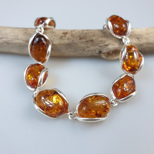 Bracelet ambre véritable - bracelet,