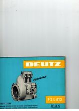 Manuel liste de pièces moteur Deutz F2L812 F2L 812