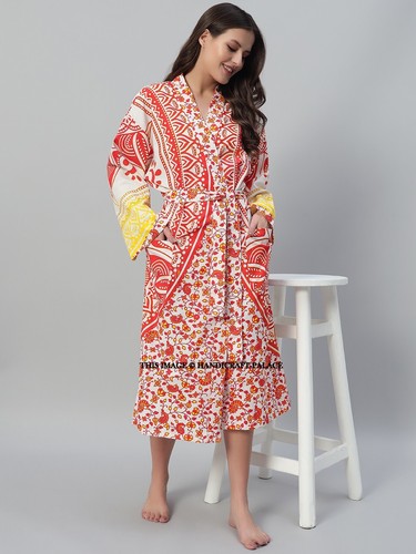 Robe nuit indienne coton - robe,