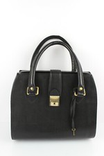 SAN MARINA Sac Rigide Cuir Noir Très Bon Etat