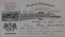 Facture BORDEAUX 1889 LOUIT