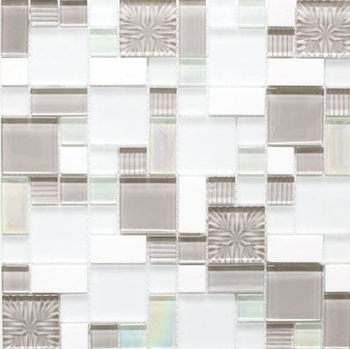 Pâte verre blanc gris - blanc,