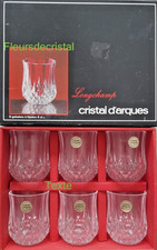 Cristal d'arques  6 Verres a liqueur  modele Longchamp neuf