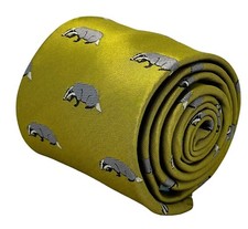 Hommes Cravate or Jaune Avec