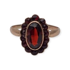 Bague ancienne avec grenats en