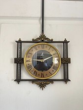 Ancien Horloge Pendule Murale Fer Forgé JAZ 1967
