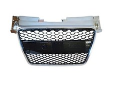 Calandre Grille Nid D'abeilles Noir Brillant Chrome Pour Audi TT 8J 06-10