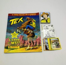 Tex L'Héros Du West Album Vide + Set Complet De Figurines + Carte Panini