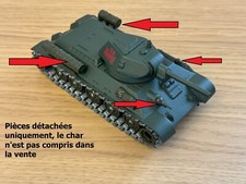 Solido militaire pièce détachée pour char T34 (phare, mitrailleuse et réservoir)