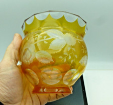 Vase cristal taillé - cristal,