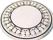 Marbre blanc café table - ",