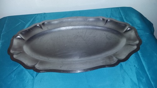 Ancien plat ovale inox 45 - ovale,