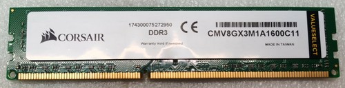 Barette mémoire 8gb ddr3 - mémoire,