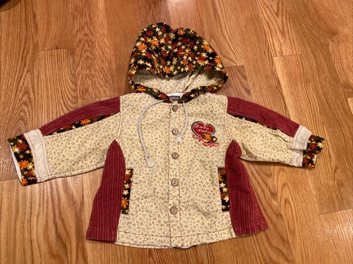 Baby girl hooded button - hooded, coat