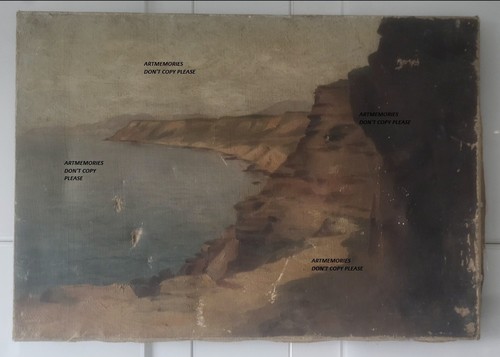 Huile toile c1920 - , falaise