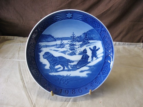 Ancien joli plat noël 1986 - noËl,