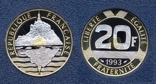 FDC : 20 francs Mont St Michel 1993 neuve  d'un coffret BE