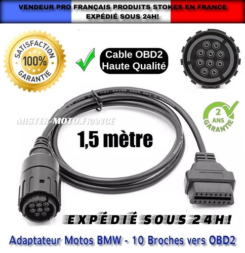 Câble adaptateur obd2 - obd2, moto