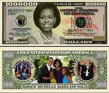 MICHELLE OBAMA BILLET MILLION DOLLAR US ! Collection BARACK 1ère DAME FIRST LADY