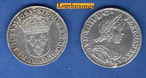 Louis xiv ecu 1645 a - xiv, 1/4
