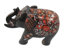 Noir Marbre Éléphant Décor