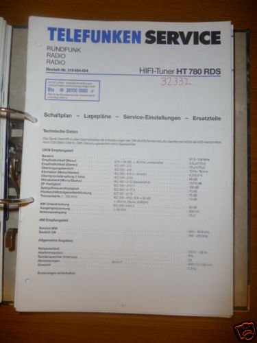 Service manuelle telefunken - service, ht