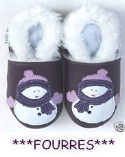 Chaussons en cuir souple