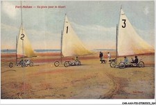 CAR-AAHP10-80-0948 - FORT-MAHON - en place pour le départ - Chars a voile