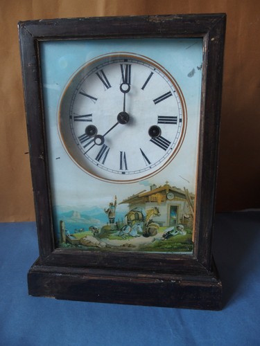 Ancienne horloge bois a - en,