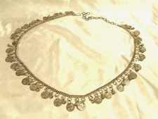 ANCIENNE CEINTURE BERBERE ETHNIQUE ORIENTALE CHAINE BRELOQUES