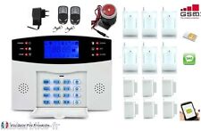 Kit Alarme de Maison téléphonique GSM SIM sans fil Evolutif 6 zones 6D+6O