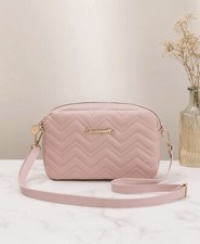 Sac À Main À Bandoulière Rose Bonbon Similicuir Femme Épaules Matelassé Chaine