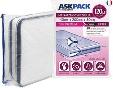 ASK Pack Housses de Protection pour Matelas avec Ancre Zip - Tailles XS à XXL 