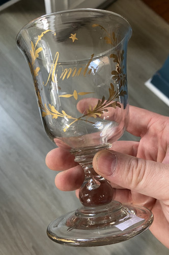 Joli verre cristal xixéme - joli,