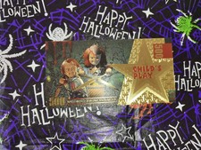 Billet Chucky Collector Gold card carte Horreur Horror Jeu d'enfant Goodies rare