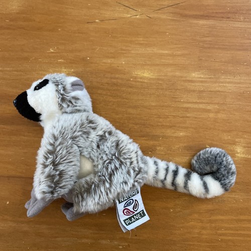 Doudou peluche lémurien blanc - peluche,
