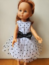 Robe blanche noir poupée