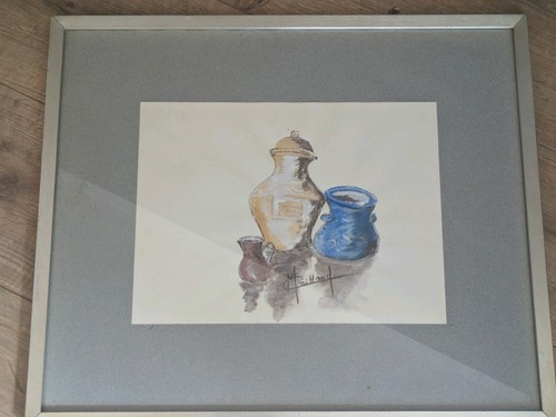 Aquarelle gouache signée - aquarelle,