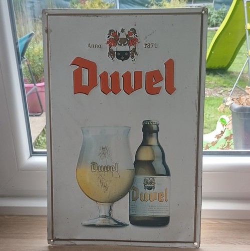 Plaque métal duvel enseigne - métal,