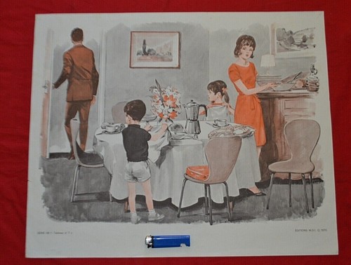 Ancienne affiche scolaire - , mdi